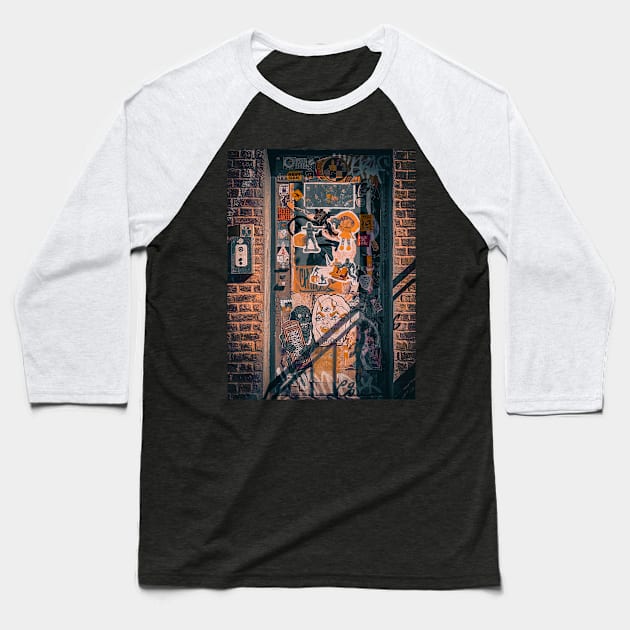 Street Art Graffiti Stickers NYC Baseball T-Shirt by eleonoraingrid